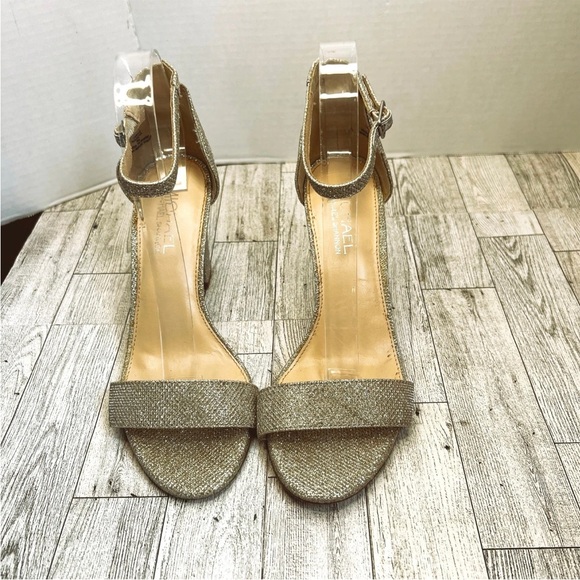 Michael by Michael Shannon Women’s Stella Sandal Size 8.5M Glitter Metallic - Picture 2 of 10